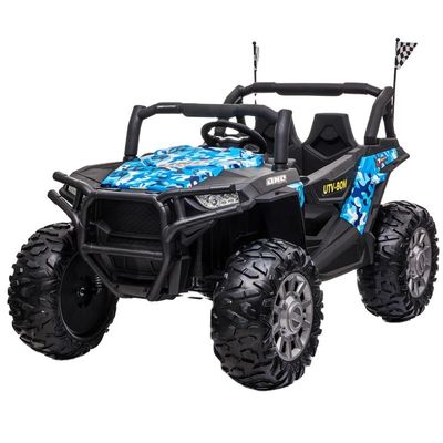 12V Two Seater Ride On Toy con telecomando e funzione musica/luce/USB/MP3/Bluetooth