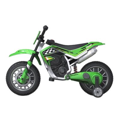 Motocicletta elettrica da 12 V per bambini con musica e ruota ausiliaria di materiale plastico