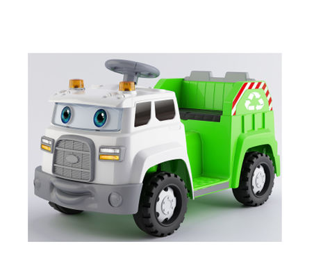 Sortire i rifiuti ed effetti sonori occhi rotanti cartoni animati Guida su auto elettrica per bambini realizzata in materiale PP