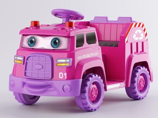 Sortire i rifiuti ed effetti sonori occhi rotanti cartoni animati Guida su auto elettrica per bambini realizzata in materiale PP