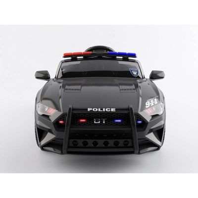 Auto di polizia elettrica da 2 a 4 anni con luce di avvertimento a controllo remoto e megafono 2023