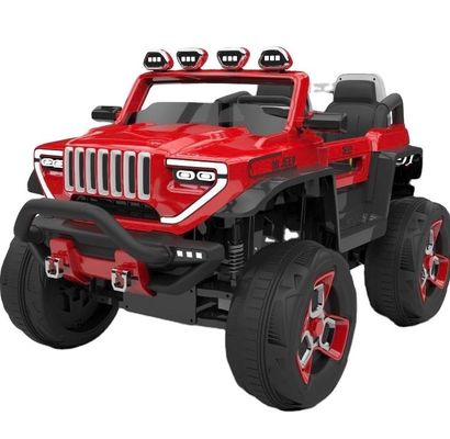 Carro elettrico per bambini in plastica con cassetta di stoccaggio e quattro ruote