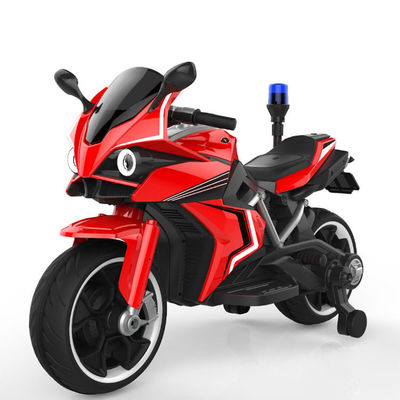 Auto elettrica per bambini sulla moto della polizia con avvio a un tocco e luci della polizia