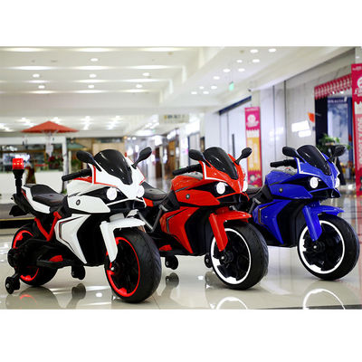 Auto elettrica per bambini sulla moto della polizia con avvio a un tocco e luci della polizia