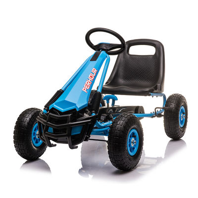 Bambini 5-7 anni Gioco Go-Kart a pedali a quattro ruote rosso con frizione e freno