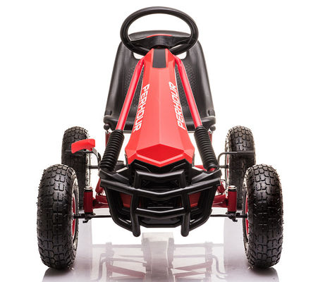 Bambini 5-7 anni Gioco Go-Kart a pedali a quattro ruote rosso con frizione e freno