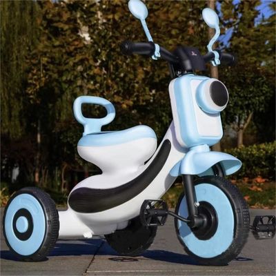 Light Music Flashing Wheel Bicicletta a pedali per bambini a tre ruote per bambini di età compresa tra 2 e 4 anni