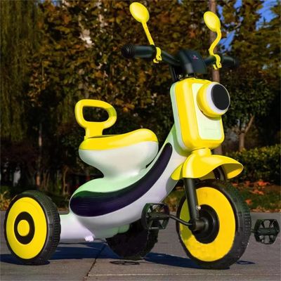 Light Music Flashing Wheel Bicicletta a pedali per bambini a tre ruote per bambini di età compresa tra 2 e 4 anni