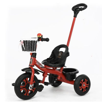 Intervallo di età 2-4 anni Bambini triciclo con funzione di spinta 2-in-1 e cestino tessuto