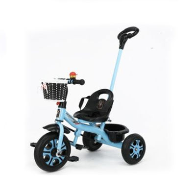 Intervallo di età 2-4 anni Bambini triciclo con funzione di spinta 2-in-1 e cestino tessuto